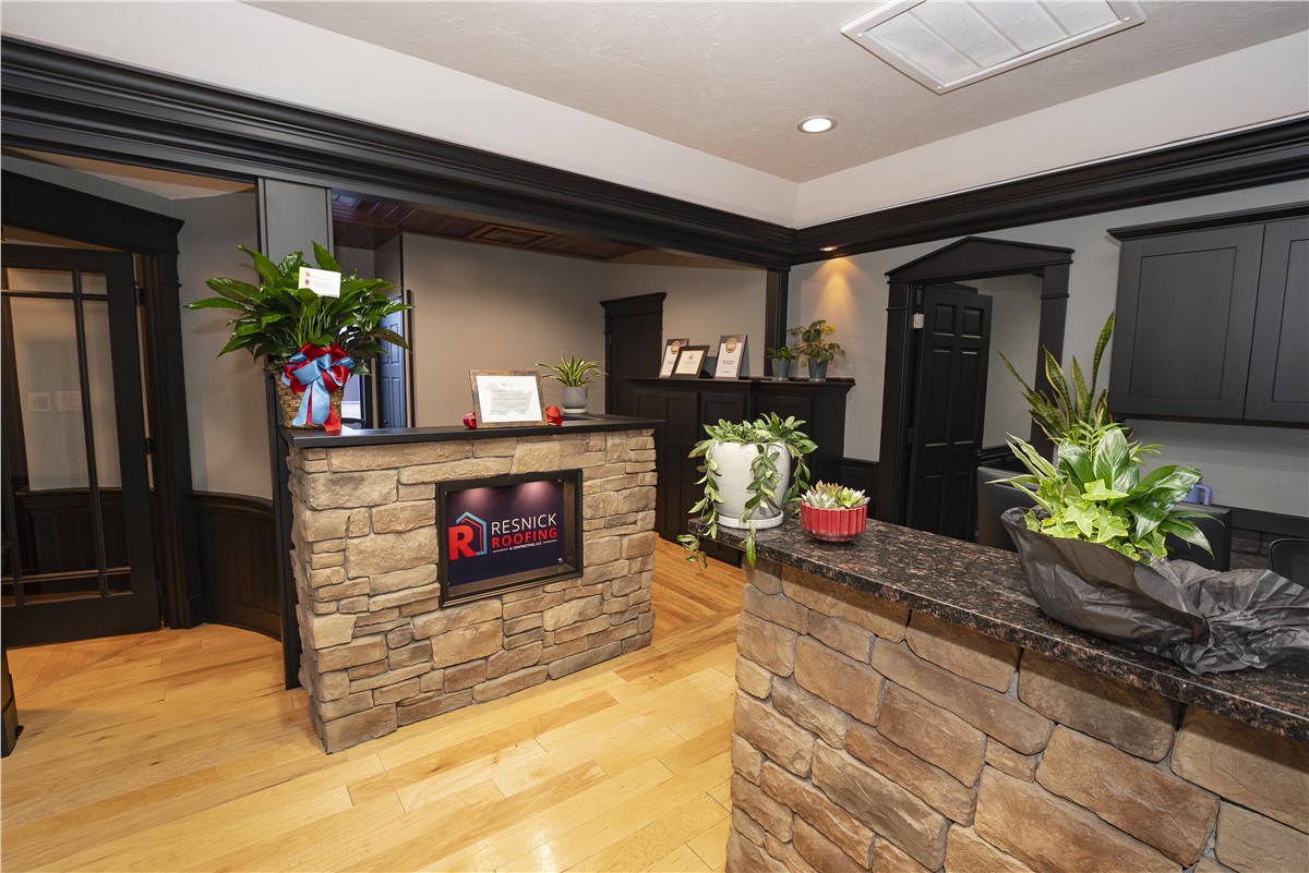 Resnick Roofing & Contracting's North Hills office lobby
